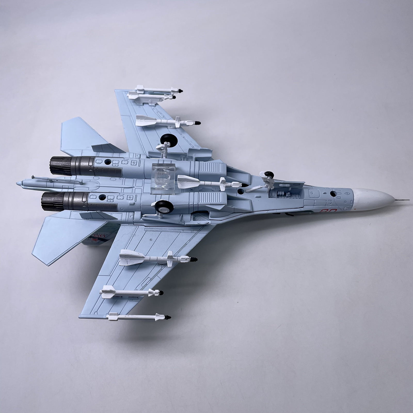 1:100 Flanker Sukhoi Su-27 Alloy Diecast Model w/ Stand Office Kids Toys 