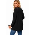 thumbnail image 3 of WIHOLL Lightweight Cardigan for Women Long Sleeve Cardigans Fall Casual Open Front Tops with Pockets Black, 3 of 9