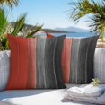 thumbnail image 3 of Red Black Ombre Outdoor Pillow Covers 20x20 Inch Throw Pillow Covers Set of 2 Waterproof Decorative Pillow Cases Vintage Farmhouse Wooden Cushion Covers for Patio Furniture Garden Couch Sofa, 3 of 8