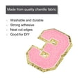 thumbnail image 3 of 4 Packs Glitters Chenille Number Patches 8.4cm / 3.3" Embroidery Numbers Patches for T-Shirt, Hats, Bags (Pink, 8), 3 of 6