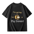 thumbnail image 4 of Fshinging Tops Tees Fot Toddler Girls Casual T Shirts Girl Promoted To Big Sister Going To Be Big Sis Short Sleeve Birth Announcement （3 14years） Kids Workout Clothes, 4 of 7