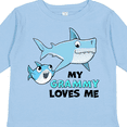 thumbnail image 4 of Inktastic My Grammy Loves Me with Cute Sharks Boys or Girls Long Sleeve Toddler T-Shirt, 4 of 5