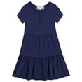 thumbnail image 2 of BTween 3-PC Girls Summer Dress Set - Short Sleeve Casual Skater Dresses with Stripe & Floral Print, 2 of 4