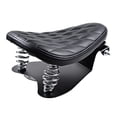 thumbnail image 1 of Motorcycle 3" Synthetic Leather Diamond Solo Seat w/ Springs + Sliding T-Bar + Swivel Bracket Mounting Kit, 1 of 10