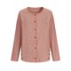 thumbnail image 5 of Camiseta de Lino de Color Sólido Casual de Manga Larga de las Mujeres con Botones Decorativos Y Cuello Redondo, Acento a Rayas para el Uso Diario de Primavera, Túnica de Moda, 5 of 8