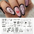 thumbnail image 1 of Plaque de Stamping de la Saint-Valentin Motif Cœur Pochoir d'Art pour Ongles en Acier Inoxydable Plaque d'Image pour Impression de Design d'Ongles, 1 of 5