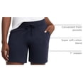 thumbnail image 5 of DONYUDE Women's Jersey Pocket Shorts, Drawstring Cotton Jersey Shorts, 7" Inseam, 5 of 6