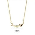 thumbnail image 3 of Wioihee Ladies' jewelry Personalized Fashion Fishbone Pendant Necklace Female Clavicle Chain Jewelry, 3 of 7