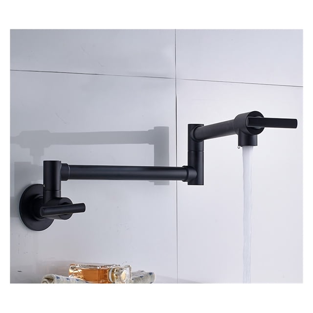 Brushed Golden Kitchen Faucet Single Cold Water Single Lever Foldable Rotatable Spout Wall Mount Sink Tap 9 Types ,bar Laundry RV Farmhouse