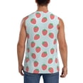 thumbnail image 4 of Kdxio Hand Drawn Strawberry for Men's Muscle T-shirt,Sleeveless for Workout Running Athletic Gym Lounge Casual, 4 of 7