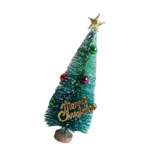 Mini de Navidad con nieve y escarcha, decoración navideña, pequeño de cepillo de botella para interior, decoración de la habitación de 125cm