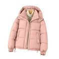 thumbnail image 6 of Women's Puffer Jacket, 2025 New Style Lightweight Quilted Down Coat with Zip Front, Warm Winter Outerwear for Women, Packable Travel Puffer Coat with Hood, Casual Cropped Insulated Jacket Pink L, 6 of 6