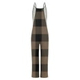 thumbnail image 4 of Baqcunre Women's Jumpsuit, Women's Spring V Tie Pocket Loose Casual Jumpsuit Coffee S, 4 of 5