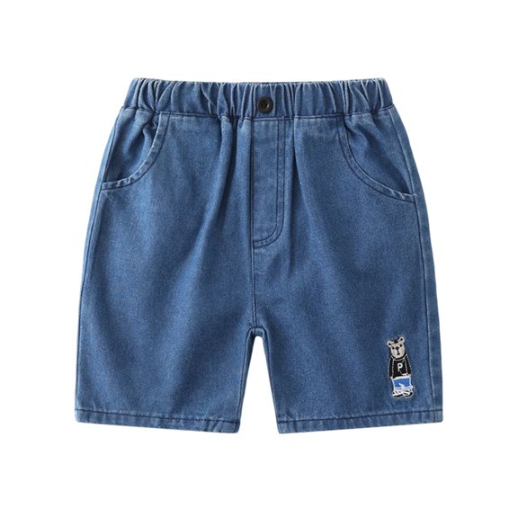 CONZONE Kids Boys Shorts Casual Shorts For Child Elastic Waist Cartoon Graphic Straight Leg Jogger Shorts With Pockets