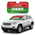 thumbnail image 2 of Fuzoiu Watermelon Hello Summer Print Car Windshield Sunshade,Foldable Reflective Sun Visor,Windshield Sun Shade,UV Rays Sun Visor Shade,Auto Front Sun Shield Shade-Medium, 2 of 8