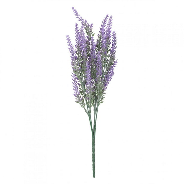 Ramo de boda de lavanda artificial, perfecto para decoración de fiestas o decoración del hogar (púrpura)