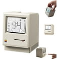 thumbnail image 1 of Retro Mini Computer Desktop Clock Table Ornament, Time Date Year Temperature Pixel Emojis for Desk Bedside Table Office, Bring Back The Classic Computer Vibe to Your Desk(1PC), 1 of 7