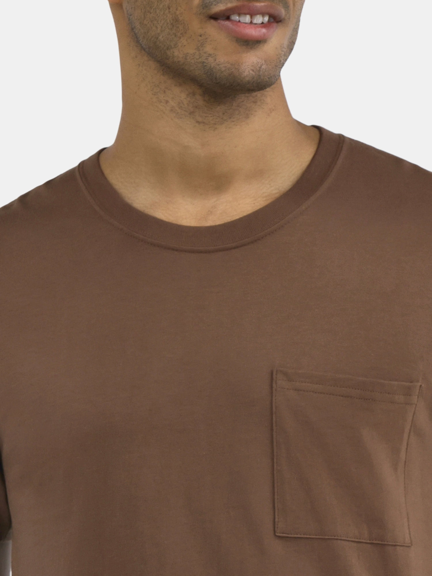 Athletic Works Men's and Big Men's Cotton Pocket Tee, Sizes XS-5XL and Tall Sizes