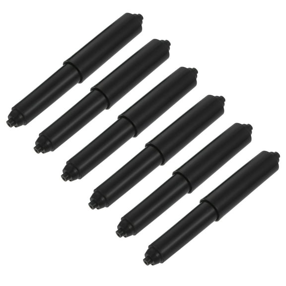 Clispeed Toilet Paper Holder Shaft Rollers Black Plastic 6Pcs