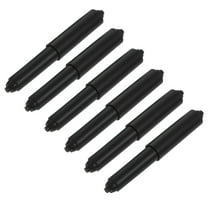 Clispeed Toilet Paper Holder Shaft Rollers Black Plastic 6Pcs