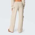 thumbnail image 4 of Women's Hooded Sports Casual Sweater Knitted Set Interview Outfit Pant Suits for Women Dressy Wedding Guest Girls Interview Suit Fancy Suits for Women Two Piece Pants Outfits plus Size Pant Suits for, 4 of 8