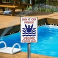 thumbnail image 7 of Swim At Your Own Risk Pool Sign Vintage Funny Safety Plaque Signs for Swimming Pool Beach Water Park Decor Outdoor 8 x 12 inch Color A, 7 of 7