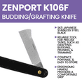 thumbnail image 5 of Zenport K106F Grafting and Budding Folding Knife, 2.25 Inch Stainless Steel Blade, Black, 5 of 6