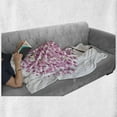 thumbnail image 5 of Floral Soft Flannel Fleece Throw Blanket, Cherry Tree in Blossom Simplistic Japanese Illustration, Cozy Plush for Indoor and Outdoor Use, 70" x 90", Pink Dark Brown, by Ambesonne, 5 of 5
