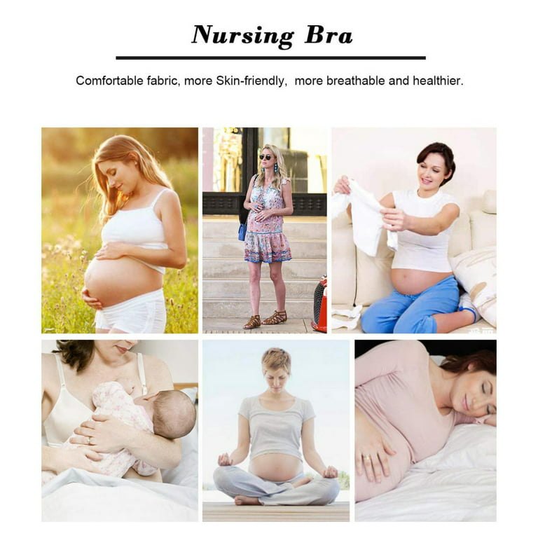Pretty Comy Hands Free Nursing Bra for Breastfeeding Nursing Pumping Bra  All in One Wireless Padded Maternity Bralette 9 Pack 