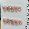 thumbnail image 5 of Press on Nails Extra Short Square ,Cat's eye pure handmade nail art stickers ,whitening nail art removable,  press on fake nail, Handmade Gel Fake Nails, 5 of 9