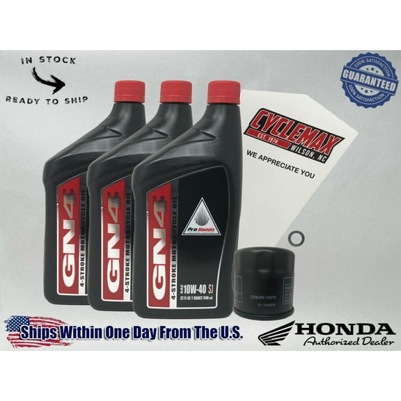 Cyclemax Standard 10W-40 Oil Change Kit fits 2019-2024 Honda CB500F