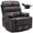 Coffee, variant on PU Leather Recliner Lounge Chair, Extra Wide Manual Recliner with Massage & Heat, Large Lazy Chair with 1.5X Sponge Comfort for Living Room, Nursery