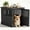 Black1, variant on KALLORY Antarctic Grey Black Camera Cat House 20.8x14.2x15.8 Inch Weatherproof Resin Indoor Outdoor Shelter