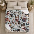 thumbnail image 5 of Cheerful Christmas Australian Shepherd, Festive Pet Portrait Pattern, Warm Flannel Blanket for Living Room and Bedroom, Dog Lovers Christmas Gift, Pet Lover Home Decor, 5 of 9