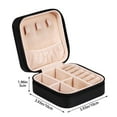thumbnail image 2 of zttd women's travel durable pu leather storage box earrings necklace ring jewelry box accessories organizer holder display case gift, 2 of 3
