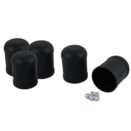 - 5 Pcs Dice Cup Hand Shaking Shaker KTV Party Bar Guessing Casual Tool w 25 Dices