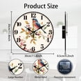 thumbnail image 2 of 1pc MDF Printed Wall Clock for Home Living Room Bedroom Decoration Flat Round Bird 300mm for DIY, 2 of 7
