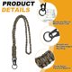 thumbnail image 3 of Lanyard de Paracord Trenzado Uxcell, 2 Pcs Lanyard de Paracord para Tarjetas de ID, Cámara, Cartera, Llaves, Supervivencia al Aire Libre, Camuflaje Verde, 3 of 6