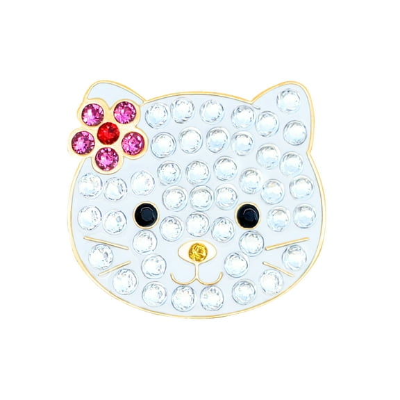 Swarovski Crystal KITTY CAT Golf Ball Marker   Magnetic Hat Clip - NEW!