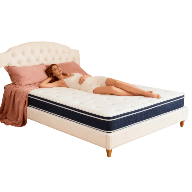 10 in Twin Size Spring Hybrid Mattress Motion Isolation Mattresses in a Box,Medium Firm Moderate Softness and Hardness Spine Spring Mattress (10"H×39W"×75L")