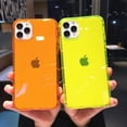 thumbnail image 2 of Fluorescent Color Transparent Phone Case For iPhone 15 14 Plus 11 12 13 14 15 Pro Max X XR XS Max 7 8 Plus Soft Shockproof Cover, 2 of 5