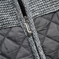 thumbnail image 6 of Fgnfyis Jackets for Men Winter Padded Jacket Stand Collar Knitted Splice Sweater Coat Casual Cardigan Stylish Coats for Men Grey M, 6 of 8