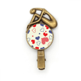 thumbnail image 1 of Broche Épingle à Cheveux en Forme de Pentagramme Rouge Bleu vintage en Métal, 1 of 3