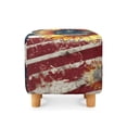 thumbnail image 2 of Jiueut American Flag Sunflower Print Footstool Slipcover, Breathable Footrest Sofa Protection Washable Covers for Ottoman Sofa with Stretch Bottom for Pets, 2 of 7