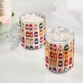thumbnail image 2 of Yayeee 4 Pack Qtip Holder Bathroom Cotton Swab Canister with Lid Clear Dispenser Set, Colorful Jam, 2 of 6