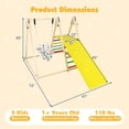 thumbnail image 3 of Costway 4-in-1 Indoor Jungle Gym with Baby Swing, Climber, Ladder and Resting Platform Yellow, 3 of 10