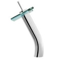 thumbnail image 5 of Novatto GF-011CH-C Squared Waterfall Clear Glass Vessel Faucet in Chrome, 5 of 5