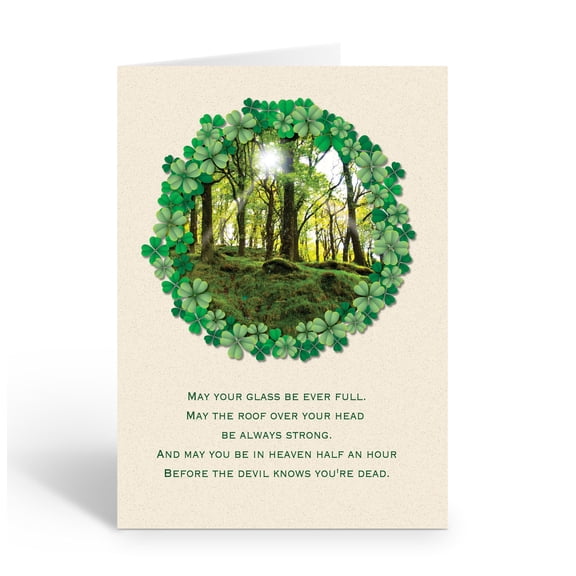 Irish Forest St. Patrick's Day Card - 12 Cards with Envelopes - St. Patrick's Da