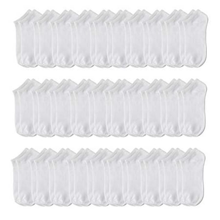

Moda West Low Cut Socks 30 Pairs No Show Footie Socks Size 9-11 in White