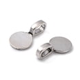 thumbnail image 5 of Tibetan Style Alloy Glue On Flat Pad Pendant Bails Flat Round Cadmium Free & Nickel Free & Lead Free Antique Silver 18x10x5.5mm Hole: 6x3.5mm, 5 of 5